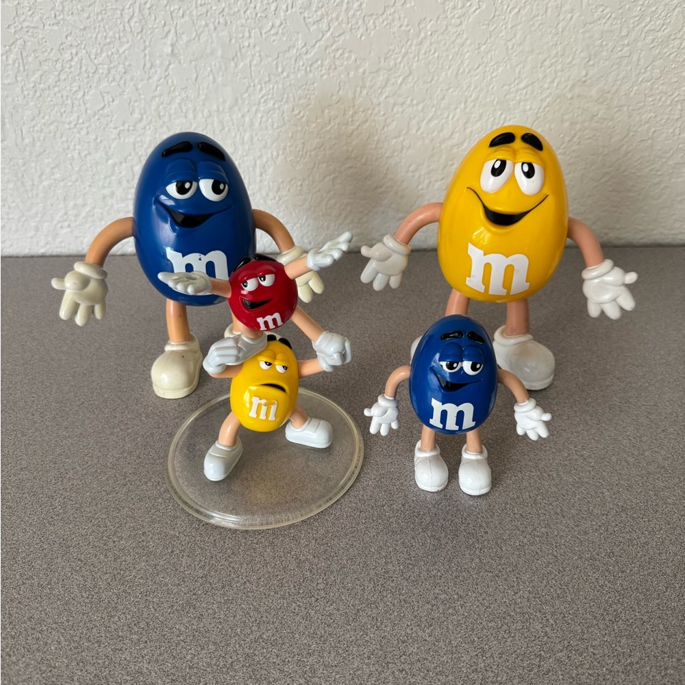 M&M's Figurine Lot - Blue, Yellow, Red